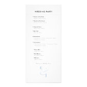 Staubblaues Et-Zeichen Hochzeit | Programm | QR-Co (Hinten)