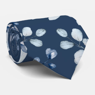 Staubblaues Eukalyptusgrün Deep Navy Hochzeit Krawatte