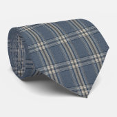 Staubblaues Fensterplaid Krawatte (Gerollt)