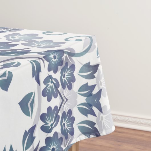 Staubblaues florales Mandala Tischdecke (Beispiel)