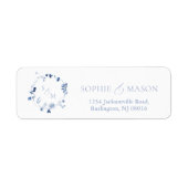Staubblaues florales Monogramm (Vorne)