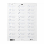 Staubblaues florales Monogramm (Vorne)
