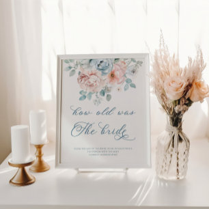 Staubblaues florales Wie alt war die zukünftige Br Poster