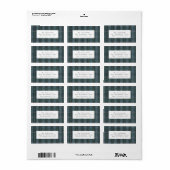 staubblaues Kariert PreAddressed Return Label Adressaufkleber (Vorne)