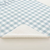 Staubblaues Karo-Land mit Monogramm Sherpadecke (3/4)
