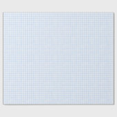 Staubblaues klassisches Gingham Geschenkpapier (Flach)