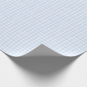 Staubblaues klassisches Gingham Geschenkpapier (Ecke)