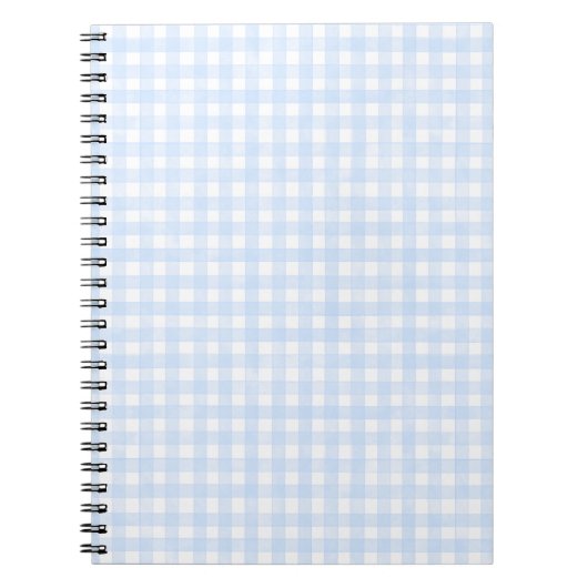 Staubblaues klassisches Gingham Notizblock (Vorderseite)