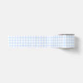 Staubblaues klassisches Gingham Satinband (Vorderseite)