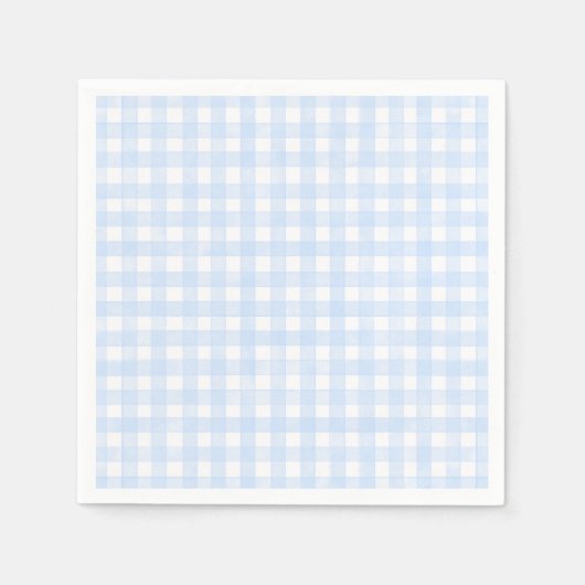 Staubblaues klassisches Gingham Serviette (Vorderseite)