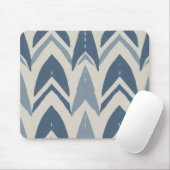 Staubblaues Küstenbatik-Parang-Chevron-Geometrisch Mousepad (Mit Mouse)