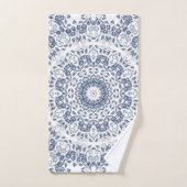 Staubblaues Mandala Badhandtuch Set (Handtuch)