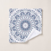 Staubblaues Mandala Badhandtuch Set (Waschlappen)