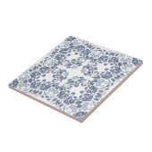 Staubblaues Mandala  Fliese (Seite)