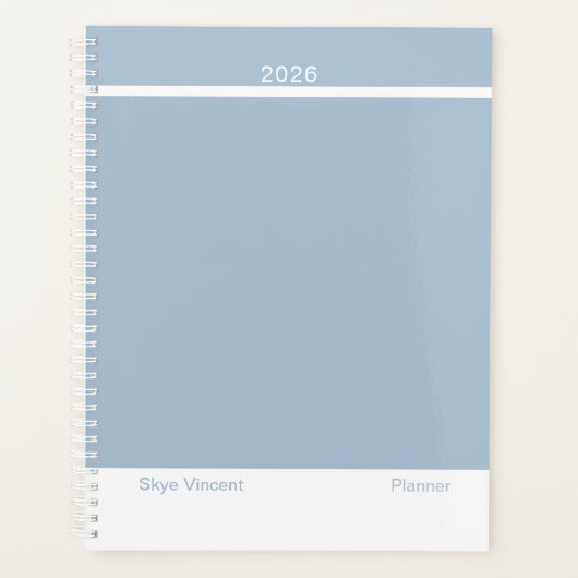 Staubblaues modernes Layout groß Planer (Vorderseite)