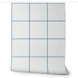 Staubblaues Oversized-Gitter-Karo Tapete