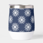 Staubblaues Schneeflocken-Wintergeschenk (Rechts)