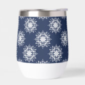 Staubblaues Schneeflocken-Wintergeschenk (Links)