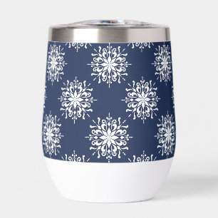Staubblaues Schneeflocken-Wintergeschenk