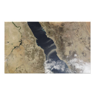 Staubfedern blasen die Küste von Saudi-Arabien we Fotodruck