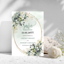 Staubgrün Botanical Gold Save The Date