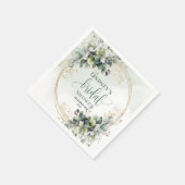 Staubgrüne botanische Brautparty-Servietten Serviette (Ecke)