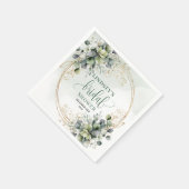 Staubgrüne Eukalyptus-Brautparty-Servietten Serviette (Ecke)