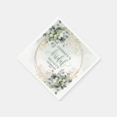 Staubgrüne Eukalyptus-Brautparty-Servietten Serviette (Ecke)