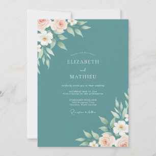 Staubgrüne Eukalyptus-Hochzeit Einladung
