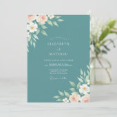 Staubgrüne Eukalyptus-Hochzeit Einladung (Stehend Vorderseite)