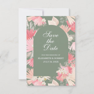 Staubgrüne weiße Orchideen-Hochzeitseinladungskart Einladung