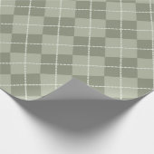 Staubgrünes Argyle-Geschenkpapier Geschenkpapier (Ecke)