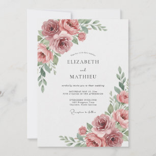 Staubhochzeit Rosa Hochzeit Einladung