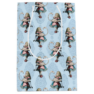 Staubig Blau & Rosa Alice im Wunderland Babyparty Mittlere Geschenktüte