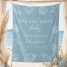 Staubig Blaue Meer Du Bald Strand Baby Shower Hint Wandteppich