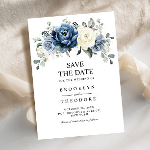 Staubig Blaue Navy Champagner Elfenbein Florale Ho Save The Date