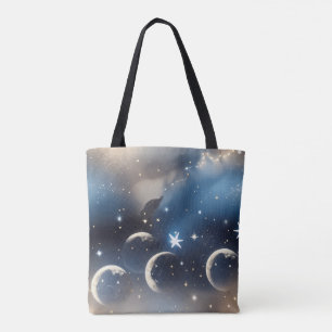 Staubig-blauer Mond - gedämpfte himmlische Ästheti Tasche