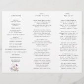 Staubig lila Lavendel Wildblumen Hochzeitsprogramm (Rückseite)