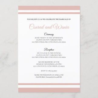 Staubig Rosa Champagner Toast Save the Date Einladung