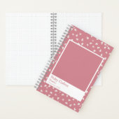 Staubig Rosa Florales Ästhetik-Notizbuch Notizblock (Innen)