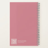 Staubig Rosa Florales Ästhetik-Notizbuch Notizblock (Rückseite)