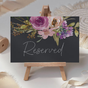 Staubig Rosa Lila Blumen Hochzeit Platzkarte
