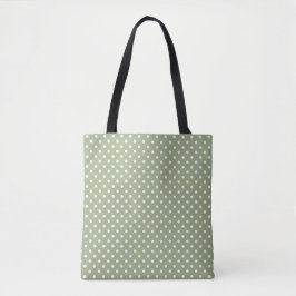 Staubig-Sage-Polka-Punkt-Tasche | Retro-Tragebeute Tasche