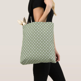 Staubig-Sage-Polka-Punkt-Tasche | Retro-Tragebeute Tasche