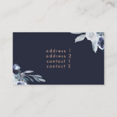 staubige blaue Blumen violinistische Visitenkarte (Rückseite)