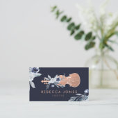 staubige blaue Blumen violinistische Visitenkarte (Stehend Vorderseite)