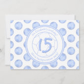 staubige blaue Fußballbälle zum Geburtstag Einladung (Rückseite)