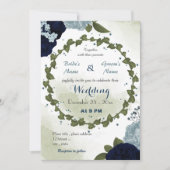 staubige blaue und marinierte Blume im Grünen Einladung (Vorderseite)