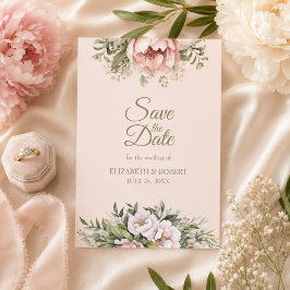 Staubige Blush-Pfingstrose Save the Date