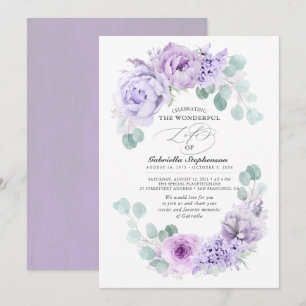 Staubige hellviolette Blumen träumerisch elegante Einladung